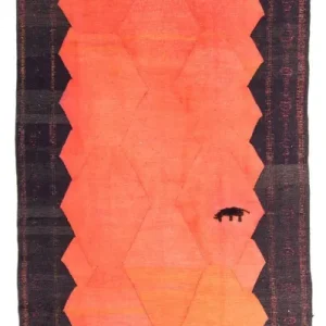 Biegacz Dywan Kelim - Stary - 360 x 145 cm - wielokolorowy
