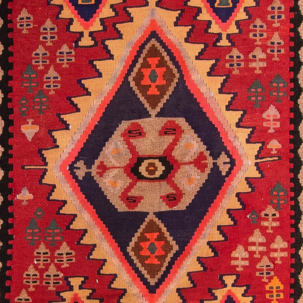 Biegacz Dywan Kelim - Stary - 360 x 170 cm - wielokolorowy