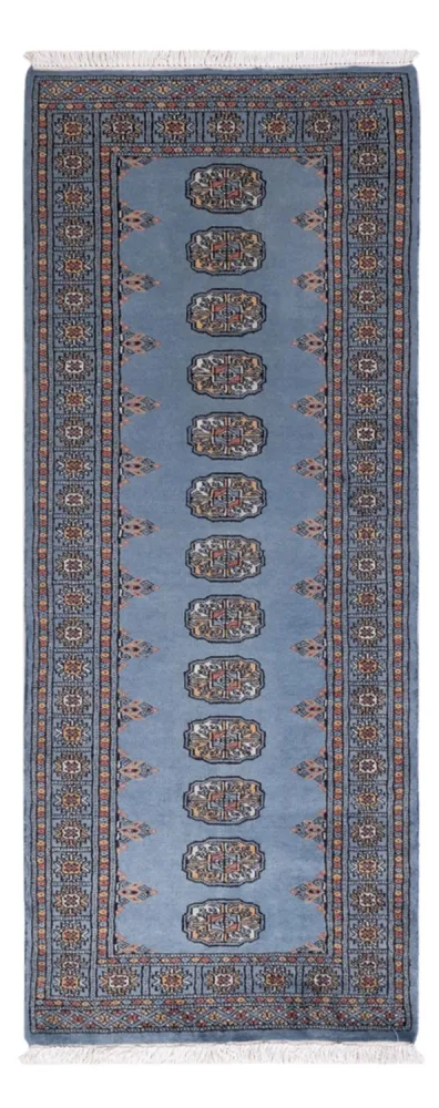 Biegacz Dywan pakistański - 189 x 75 cm - niebieski