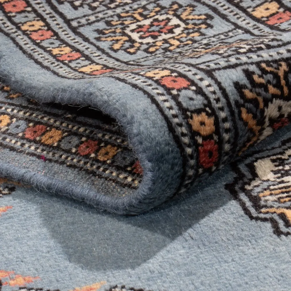 Biegacz Dywan pakistański - 189 x 75 cm - niebieski