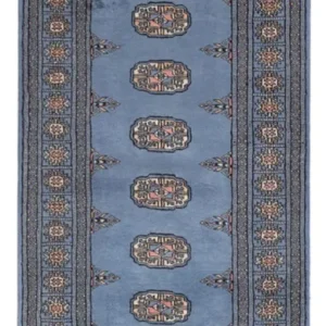 Biegacz Dywan pakistański - 196 x 77 cm - niebieski