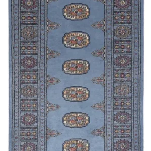 Biegacz Dywan pakistański - 197 x 77 cm - niebieski