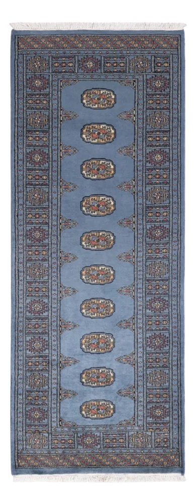 Biegacz Dywan pakistański - 197 x 77 cm - niebieski