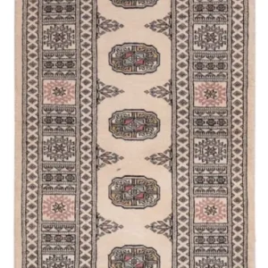 Biegacz Dywan pakistański - 206 x 77 cm - beżowy