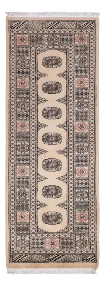 Biegacz Dywan pakistański - 206 x 77 cm - beżowy