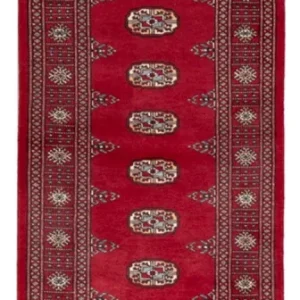 Biegacz Dywan pakistański - 239 x 79 cm - czerwony
