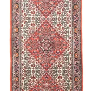 Biegacz Dywan perski - Bijar - 158 x 61 cm - czerwony
