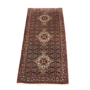 Biegacz Dywan perski - Bijar - 202 x 75 cm - niebieski