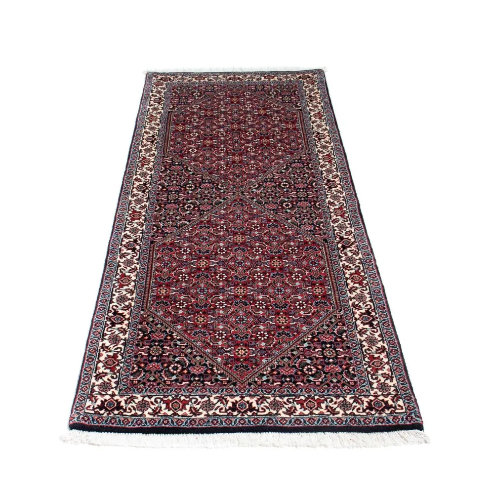 Biegacz Dywan perski - Bijar - 205 x 73 cm - ciemnoniebieski