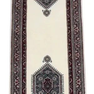 Biegacz Dywan perski - Bijar - 296 x 78 cm - jasny beż