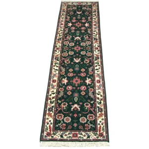 Biegacz Dywan perski - Bijar - 303 x 78 cm - niebieski