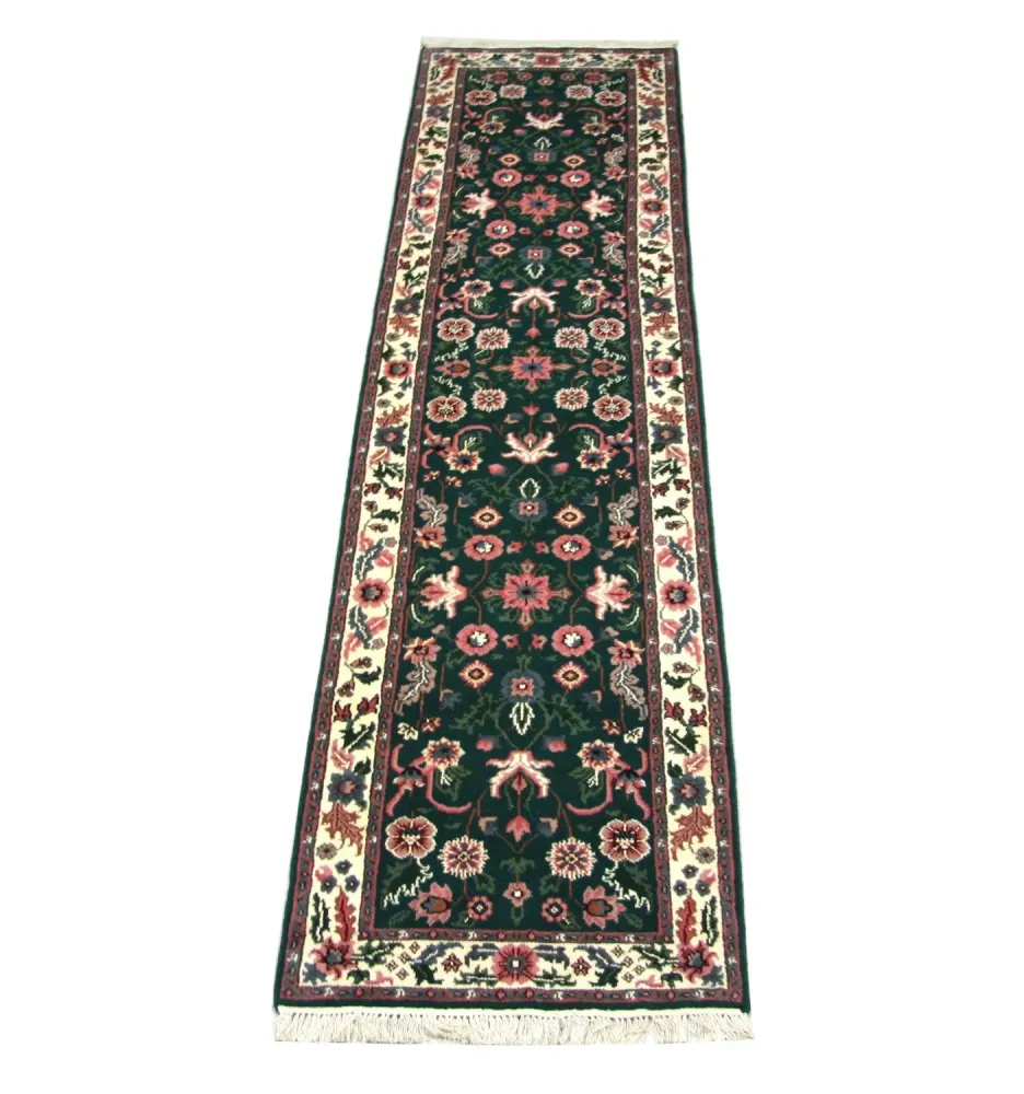 Biegacz Dywan perski - Bijar - 303 x 78 cm - niebieski