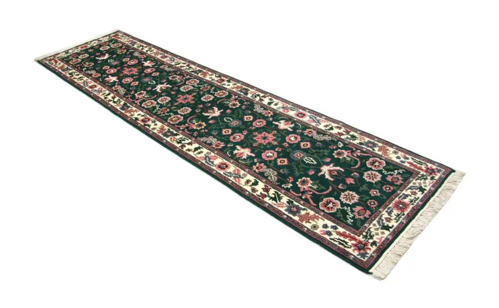 Biegacz Dywan perski - Bijar - 303 x 78 cm - niebieski
