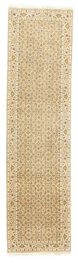 Biegacz Dywan perski - Bijar - 306 x 82 cm - beżowy