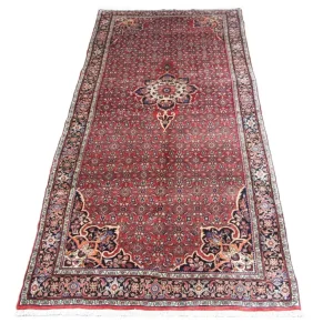 Biegacz Dywan perski - Bijar - 350 x 170 cm - czerwony