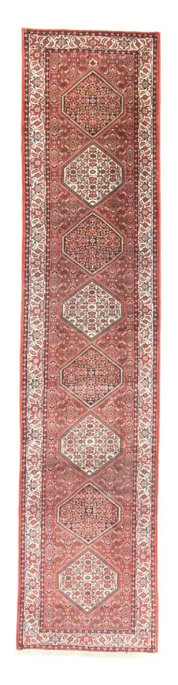Biegacz Dywan perski - Bijar - 393 x 82 cm - czerwony