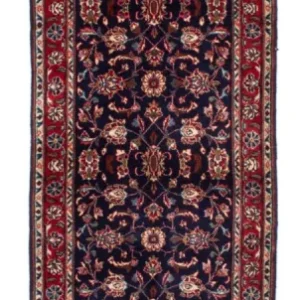 Biegacz Dywan perski - Keshan - 266 x 68 cm - ciemnoniebieski