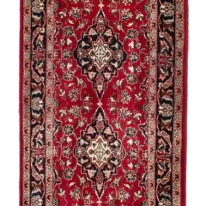 Biegacz Dywan perski - Keshan - 340 x 98 cm - ciemna czerwień
