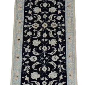 Biegacz Dywan perski - Nain - 300 x 84 cm - ciemnoniebieski