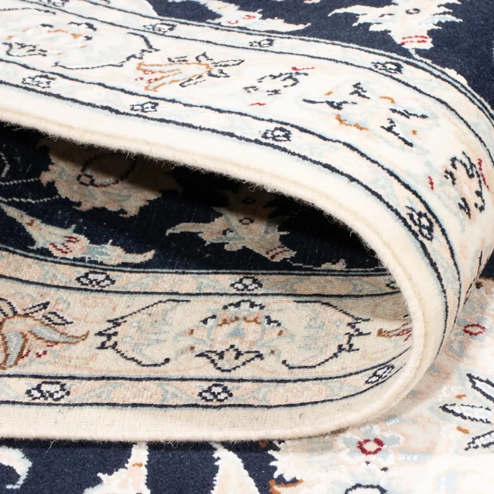 Biegacz Dywan perski - Nain - Premium - 302 x 80 cm - ciemnoniebieski