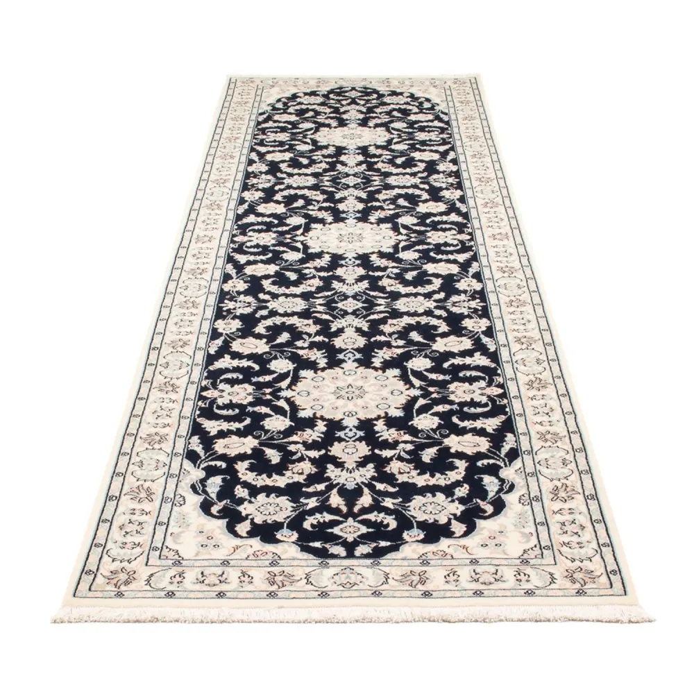 Biegacz Dywan perski - Nain - Premium - 302 x 80 cm - ciemnoniebieski