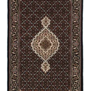 Biegacz Dywan perski - Tabriz - 195 x 79 cm - ciemnoniebieski