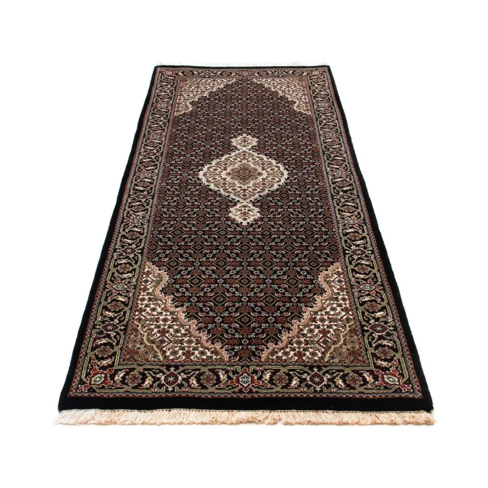 Biegacz Dywan perski - Tabriz - 195 x 79 cm - ciemnoniebieski