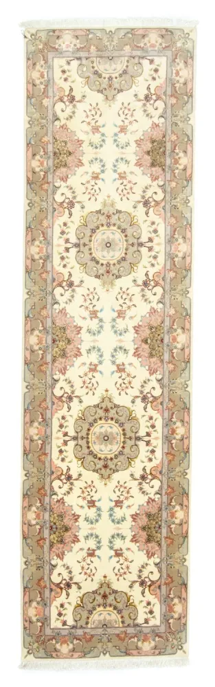 Biegacz Dywan perski - Tabriz - 339 x 91 cm - beżowy