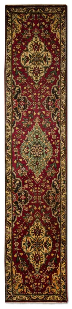 Biegacz Dywan perski - Tabriz - 385 x 73 cm - czerwony