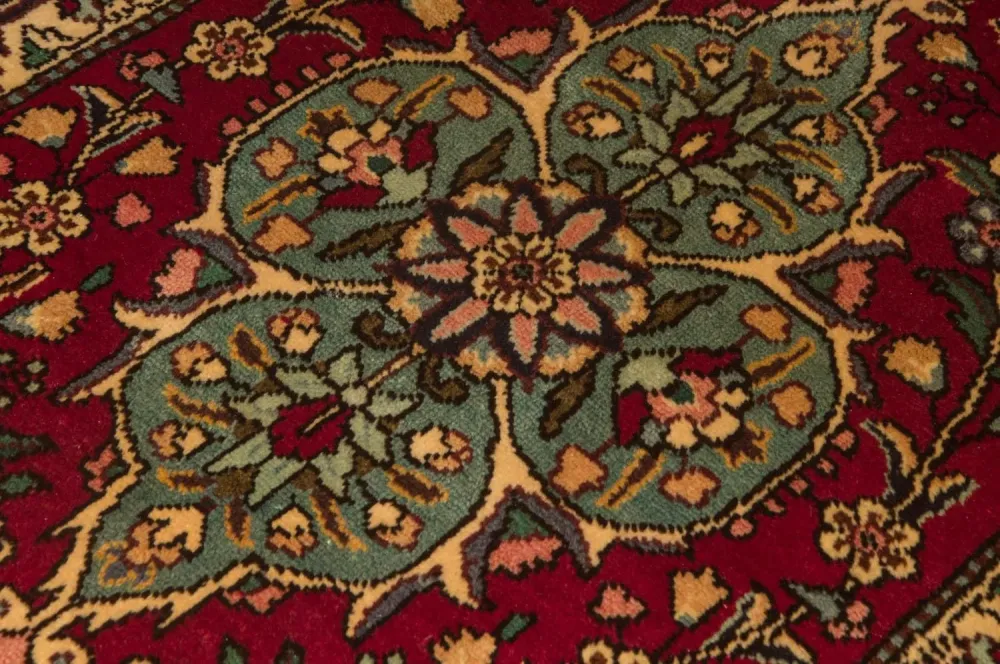 Biegacz Dywan perski - Tabriz - 385 x 73 cm - czerwony