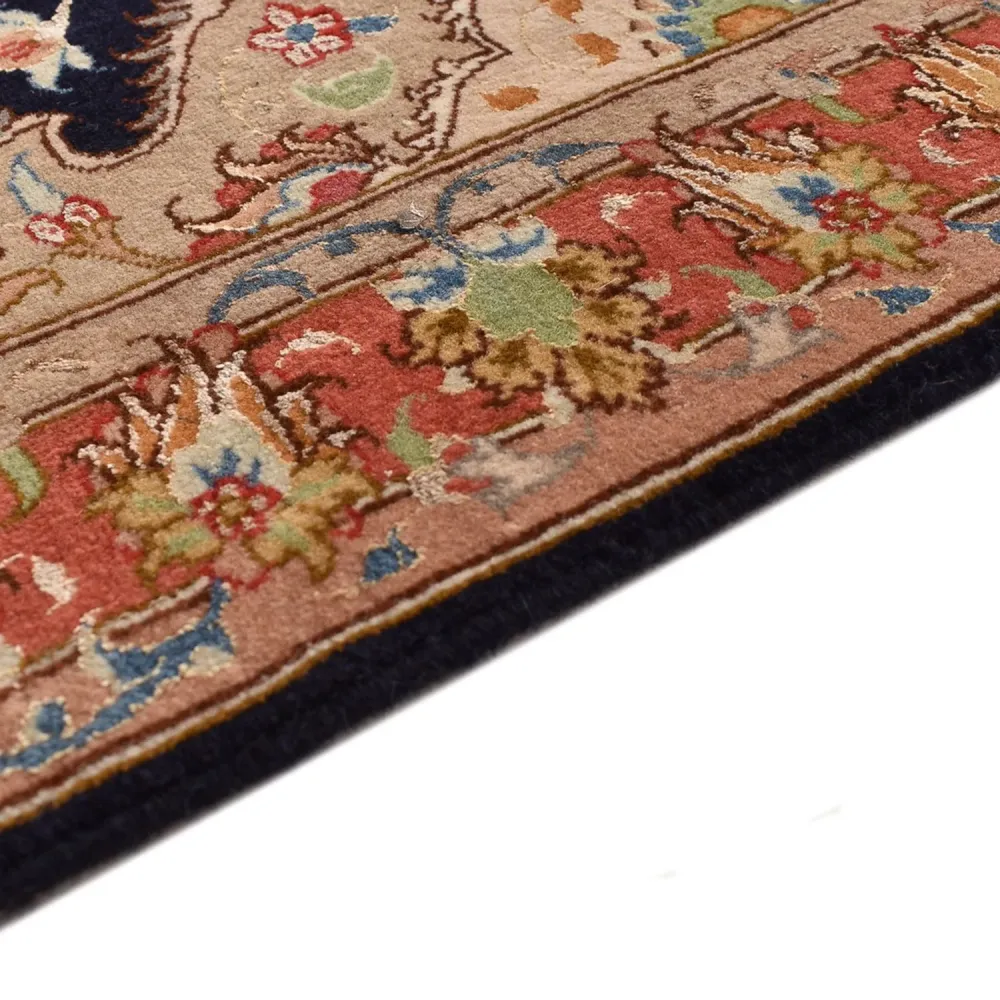 Biegacz Dywan perski - Tabriz - Królewski - 380 x 75 cm - ciemnoniebieski