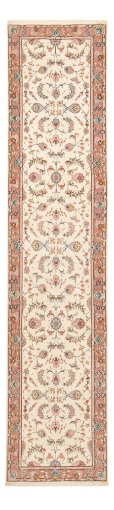 Biegacz Dywan perski - Tabriz - Premium - 347 x 77 cm - beżowy