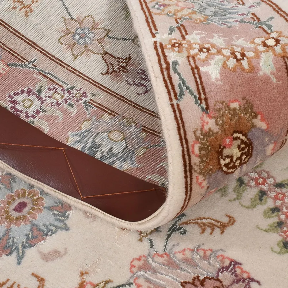 Biegacz Dywan perski - Tabriz - Premium - 347 x 77 cm - beżowy