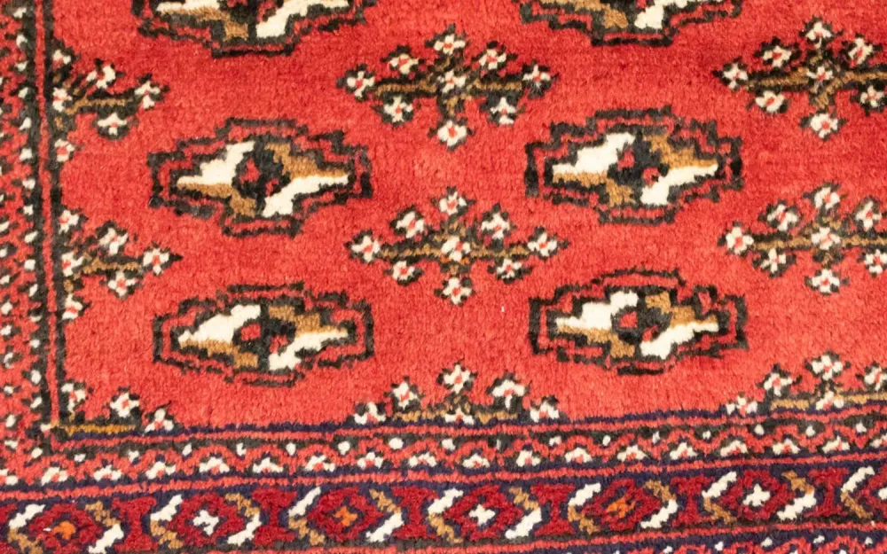 Biegacz Dywan turkmeński - 100 x 50 cm - czerwony