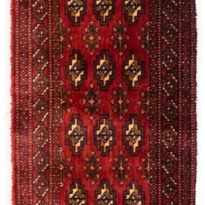Biegacz Dywan turkmeński - 100 x 50 cm - czerwony