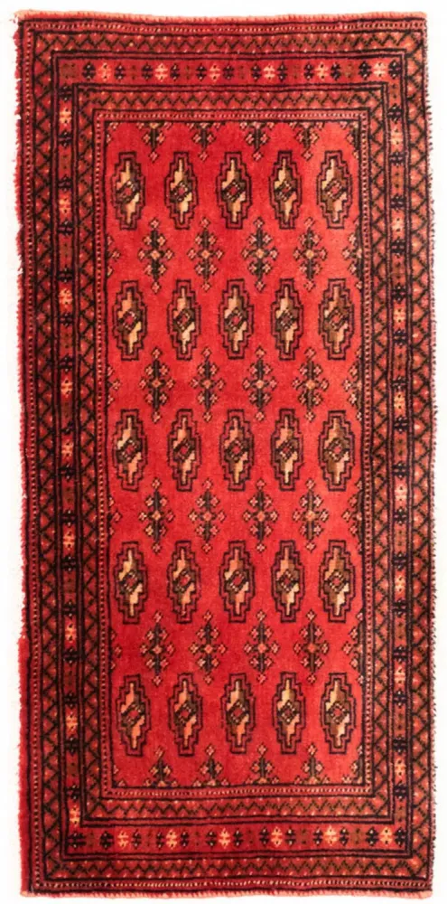 Biegacz Dywan turkmeński - 100 x 50 cm - czerwony