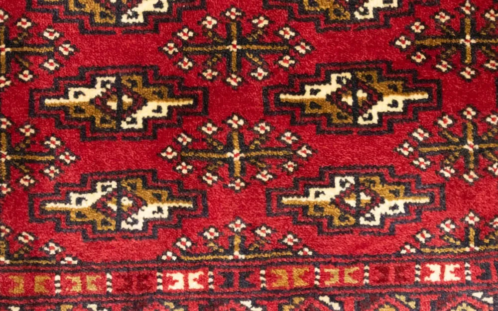 Biegacz Dywan turkmeński - 100 x 50 cm - czerwony