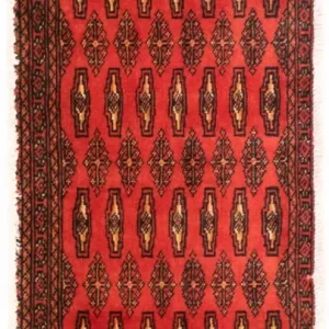 Biegacz Dywan turkmeński - 100 x 50 cm - czerwony