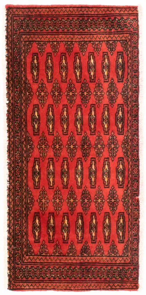 Biegacz Dywan turkmeński - 100 x 50 cm - czerwony