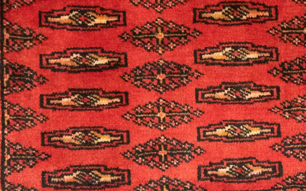 Biegacz Dywan turkmeński - 100 x 50 cm - czerwony