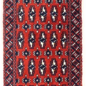 Biegacz Dywan turkmeński - 100 x 50 cm - czerwony