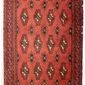 Biegacz Dywan turkmeński - 100 x 50 cm - czerwony