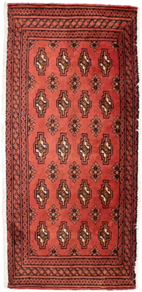 Biegacz Dywan turkmeński - 100 x 50 cm - czerwony
