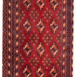 Biegacz Dywan turkmeński - 100 x 50 cm - czerwony