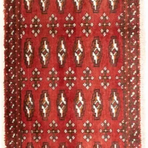 Biegacz Dywan turkmeński - 100 x 50 cm - czerwony