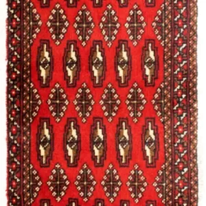 Biegacz Dywan turkmeński - 100 x 50 cm - czerwony