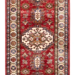 Biegacz Dywan Ziegler - Kazak - 245 x 77 cm - czerwony