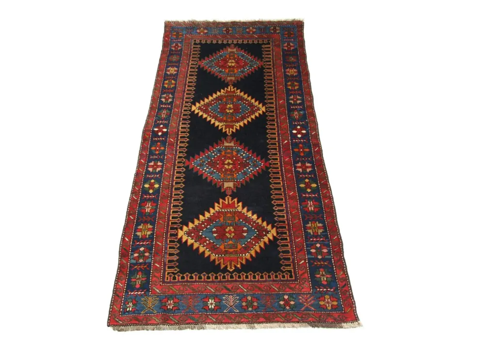 Biegacz Dywan Ziegler - Kazak - 268 x 110 cm - niebieski