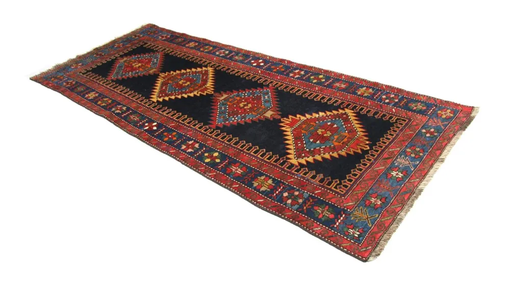 Biegacz Dywan Ziegler - Kazak - 268 x 110 cm - niebieski