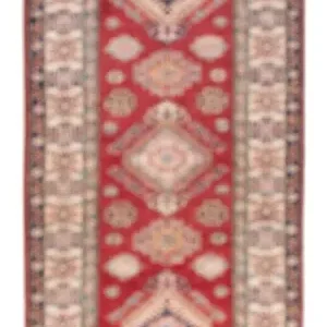 Biegacz Dywan Ziegler - Kazak - 302 x 80 cm - czerwony